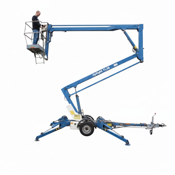 Alquiler plataforma articulada remolcable Upright TL38 Menorca